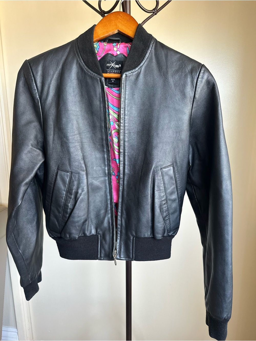 Wilson bomber leather jacket.